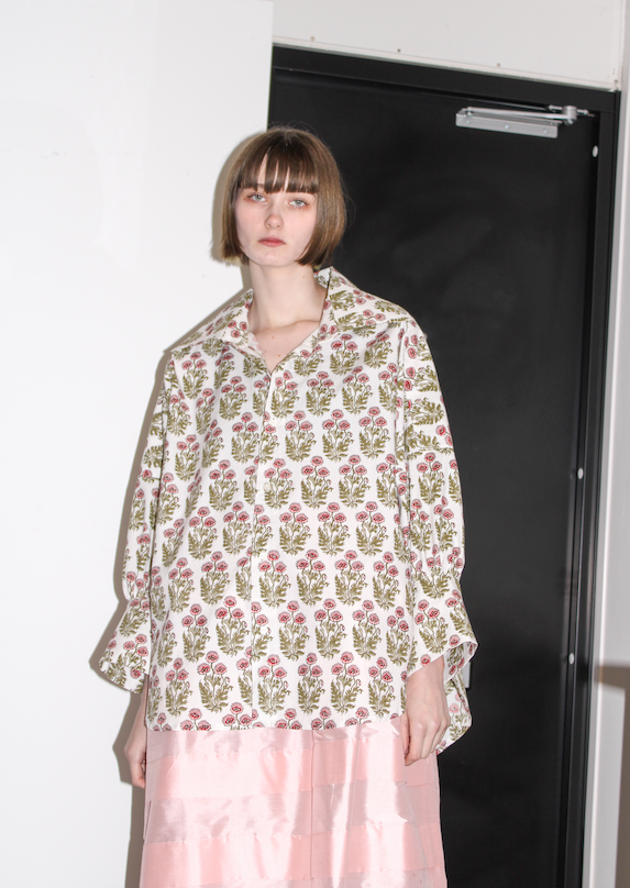 SAMPLE SALE AGATHA Shirt in Floral Artisan Cotton