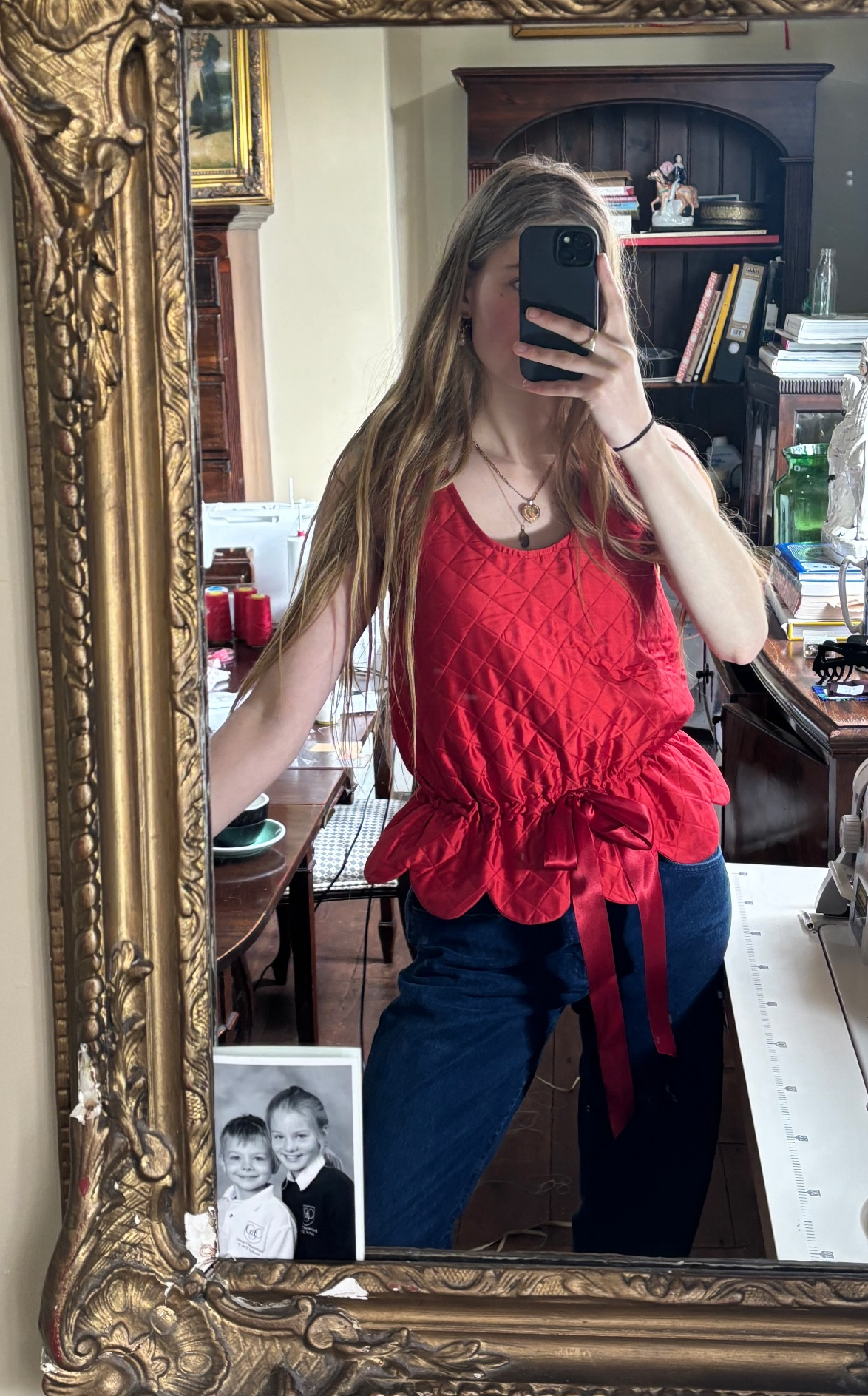 SCALLOPED HENRY in Hand Quilted Silk
