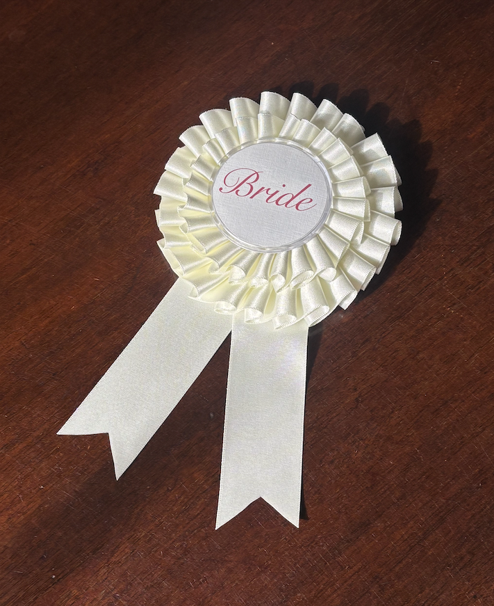 Bridal Satin Rosette 'Bride'