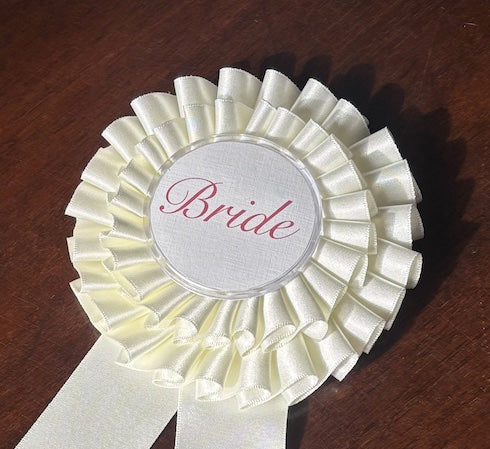 Bridal Satin Rosette 'Bride'