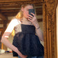 SAMPLE SALE ANNIE Top in Floral Black Jacquard