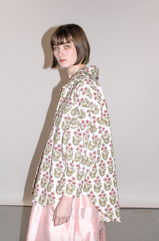 SAMPLE SALE AGATHA Shirt in Floral Artisan Cotton
